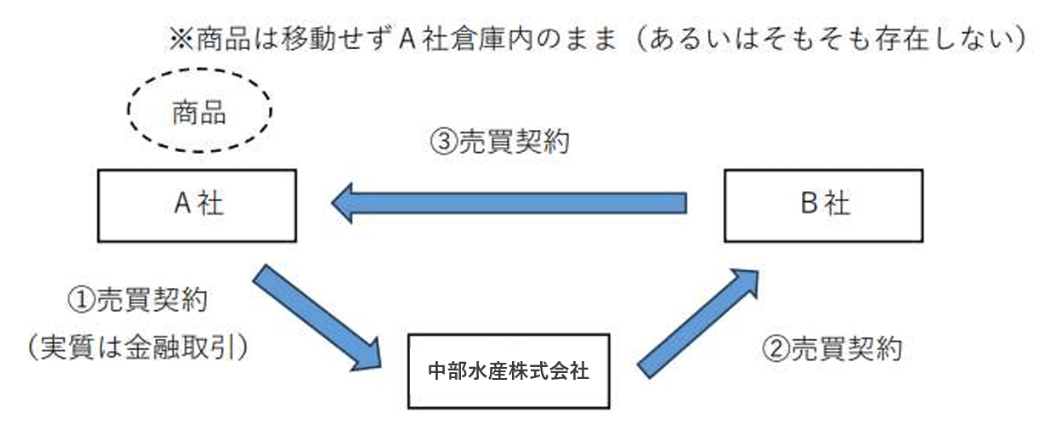 架空取引の実例「中部水産株式会社の事例」- 循環・架空取引の例
